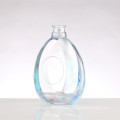 Empty Brandy Blue Glass Bottle